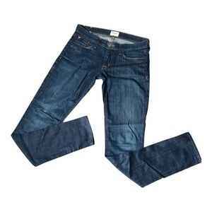 Hudson Women's Collette Skinny Mid Rise Dark Wash Jeans, Size 26